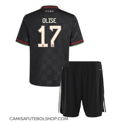 Camisa de time de futebol Bayern Munich Michael Olise #17 Replicas 3º Equipamento Infantil 2025-26 Manga Curta (+ Calças curtas)